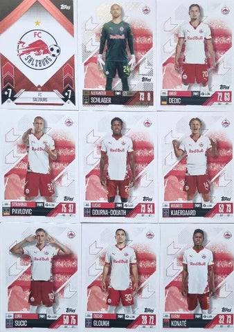 Topps Match Attax 2024/2025 24/25 FC Salzburg Full Team Base Captain Badge Set