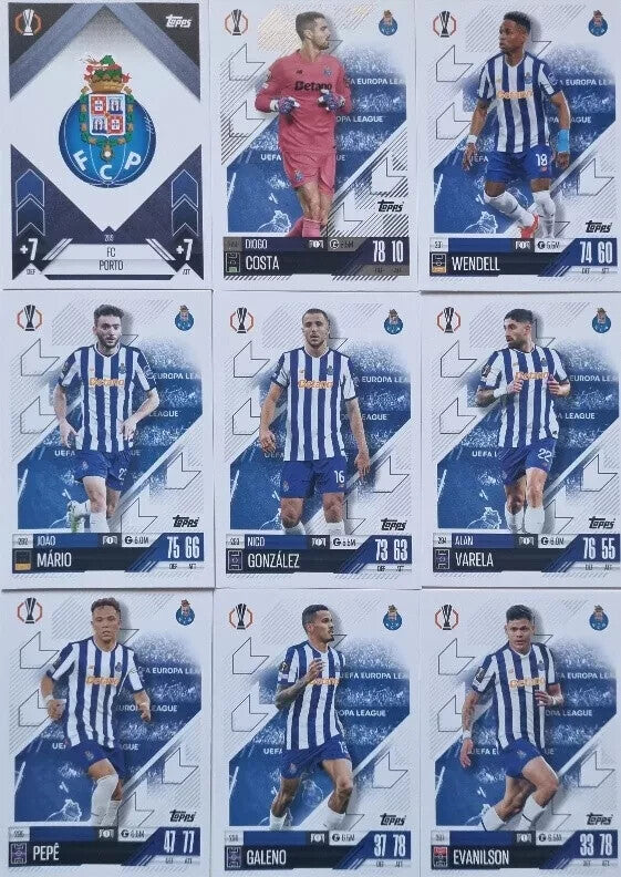 Topps Match Attax 2024/2025 24/25 FC Porto Full Team Base Captain Badge Set