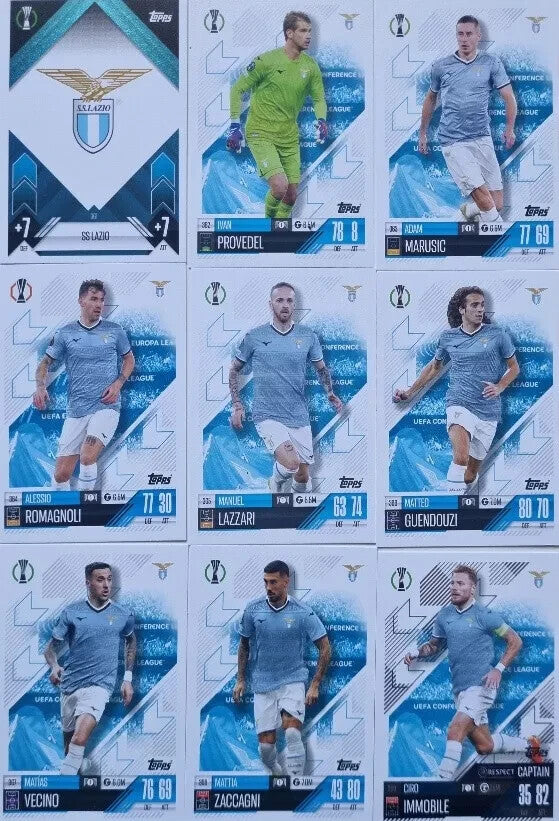 Topps Match Attax 2024/2025 24/25 Lazio Full Team Base Captain Badge Set