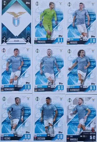 Topps Match Attax 2024/2025 24/25 Lazio Full Team Base Captain Badge Set