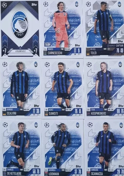 Topps Match Attax 2024/2025 24/25 Atalanta Full Team Base Captain Badge Set