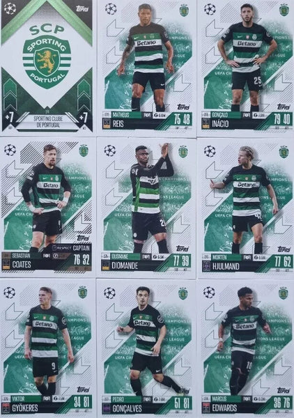 Topps Match Attax 2024/2025 24/25 Sporting Clube de Portugal Full Team Base Set