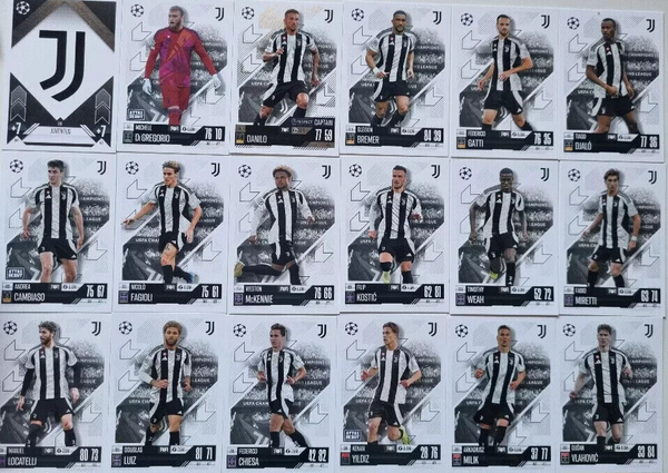 Topps Match Attax 2024/2025 24/25 Juventus Full Team Base Captain Badge Set
