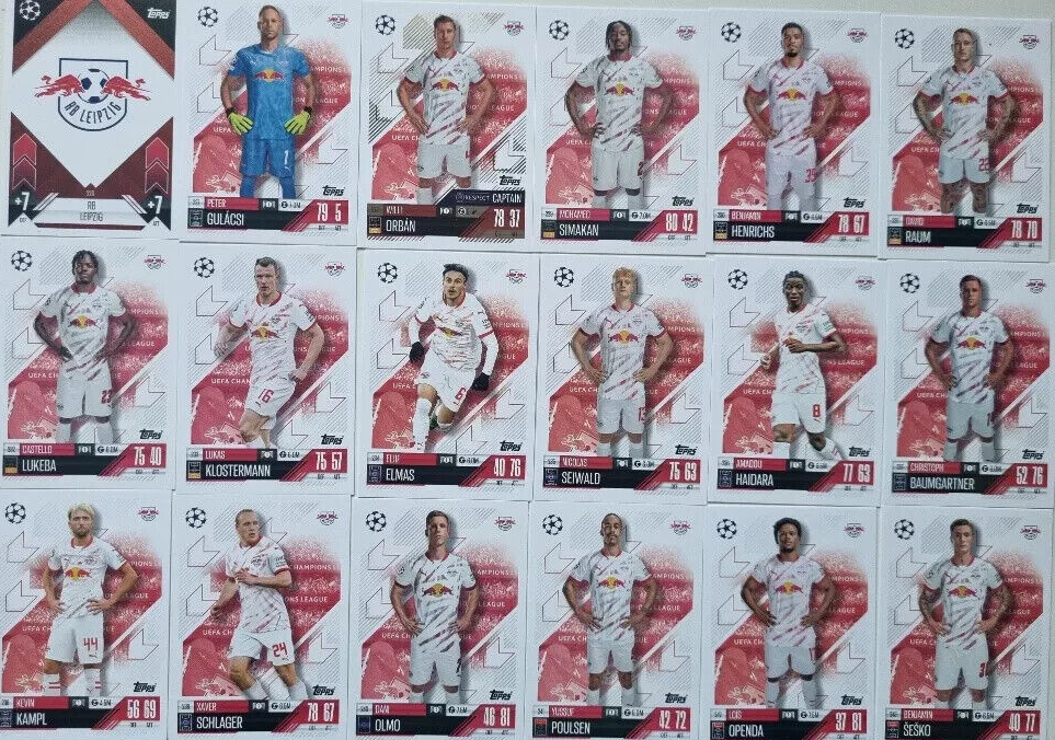 Topps Match Attax 2024/2025 24/25 RB Leipzig Full Team Base Captain Set