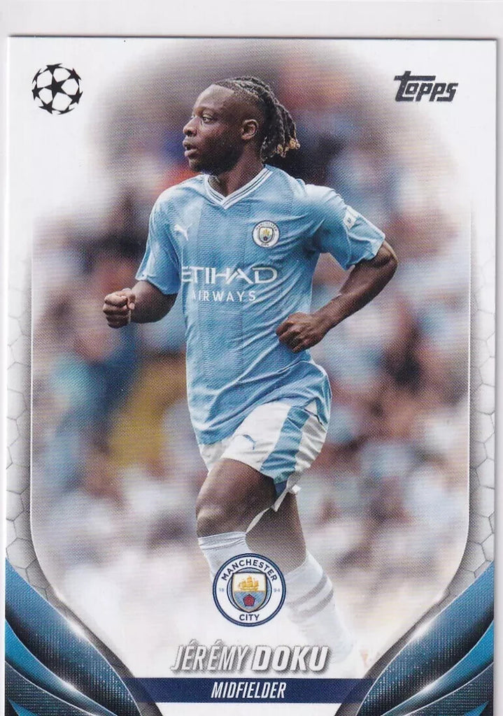Topps Chrome Hobby UEFA Club Competitions 2023/24 Jeremey Doku Manchester City