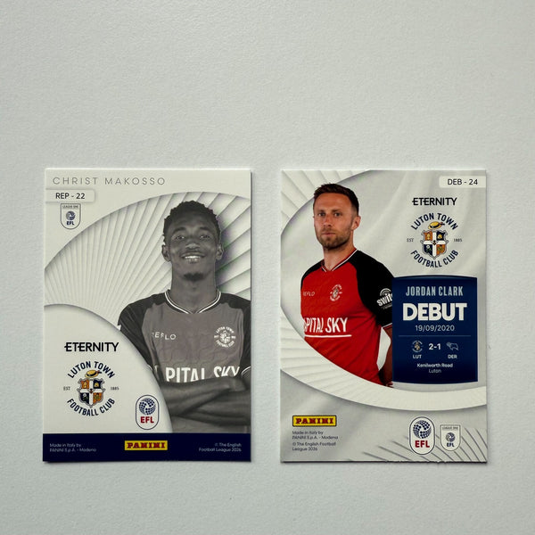 Panini EFL Eternity 2026 Luton Town 2 Card Bundle Represent Debut