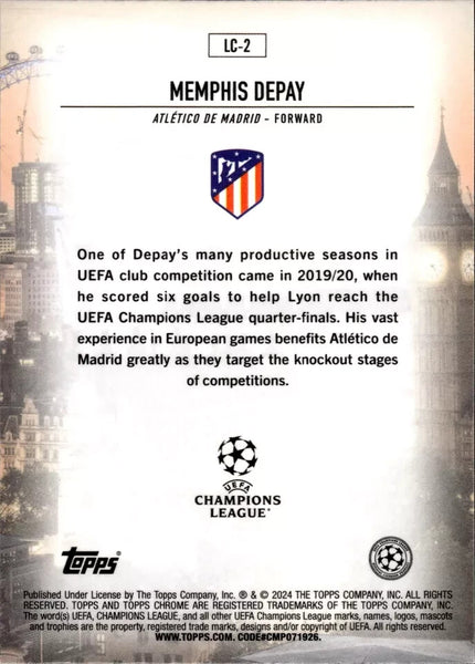 Topps Chrome Hobby UCC Champions League 2023/24 Memphis Depay London Calling