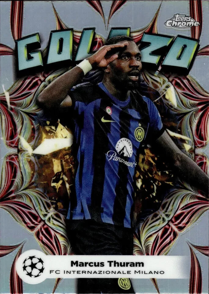 Topps Chrome Hobby UEFA Club Competitions 23/24 Marcus Thuram Inter Milan Golazo
