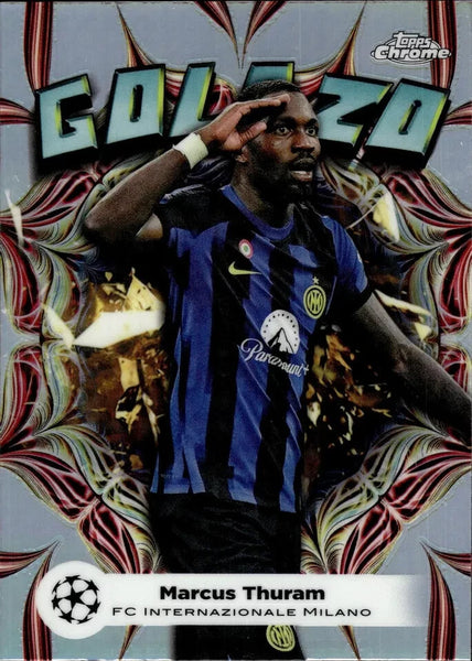 Topps Chrome Hobby UEFA Club Competitions 23/24 Marcus Thuram Inter Milan Golazo