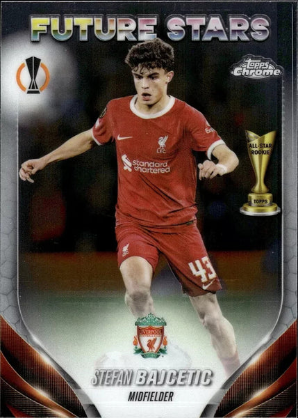 Topps Chrome Hobby UEFA Club Competitions 23/24 Stefan Bajcetic Future Stars #81