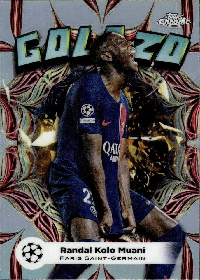 Topps Chrome Hobby UEFA Club Competitions 2023/24 Randal Kolo Muani PSG Golazo