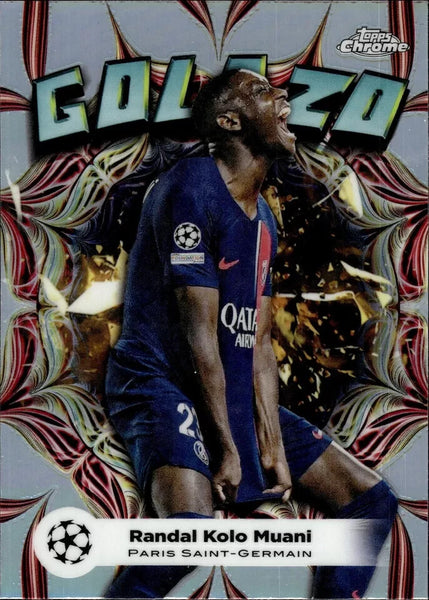 Topps Chrome Hobby UEFA Club Competitions 2023/24 Randal Kolo Muani PSG Golazo