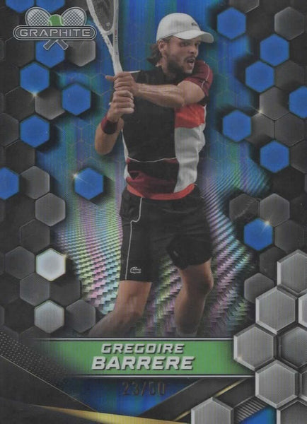 Topps 2024 Graphite Tennis Gregoire Barrere Blue Refractor Parallel Chrome /50