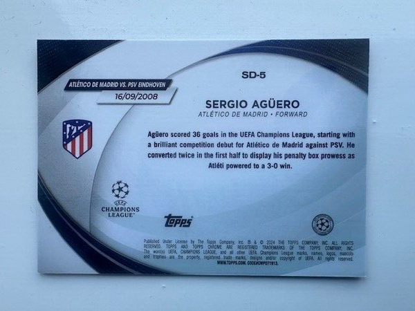 Topps Chrome Hobby UCC Champions League 2023/24 Sergio Aguero Starball Debut