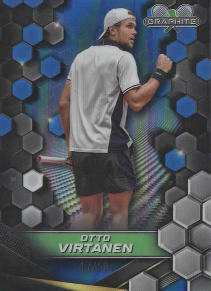 Topps 2024 Graphite Tennis Otto Virtanen Blue Refractor Parallel Chrome Card /50
