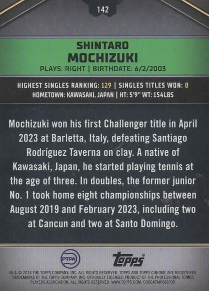 Topps 2024 Graphite Tennis Shintaro Mochizuki Refractor Parallel Chrome /199