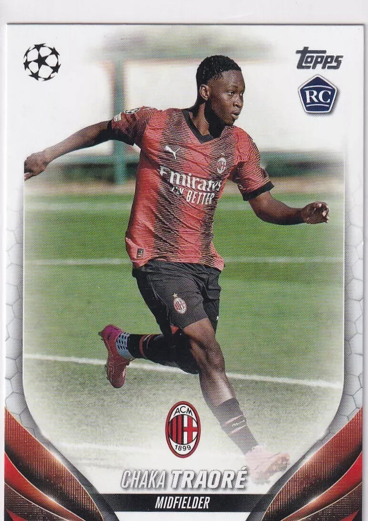 Topps Chrome Hobby UCC Champions League 23/24 Chaka Traore AC Milan Card #25
