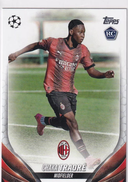 Topps Chrome Hobby UCC Champions League 23/24 Chaka Traore AC Milan Card #25