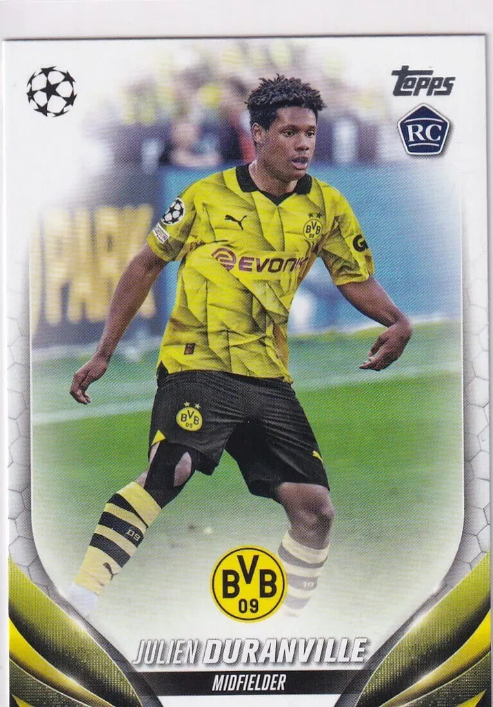 Topps Chrome Hobby UCC Champions League 2023/24 Julien Duranville Dortmund Card