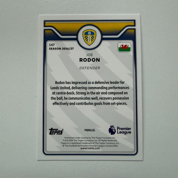 Topps Premier League 2026/27 Joe Rodon Leeds United Yellow Sparkle /299