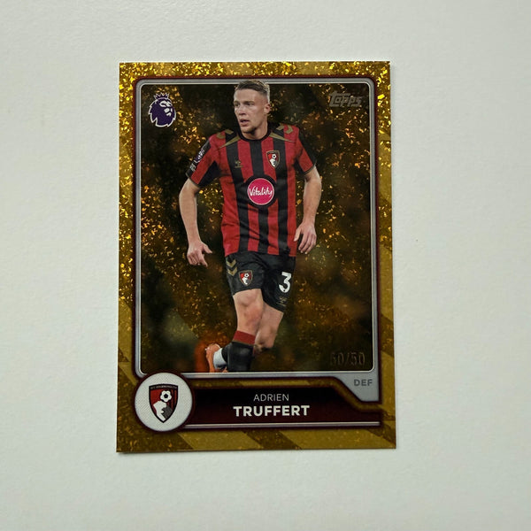 Topps Flagship Premier League 26/27 Adrien Truffert Gold Parallel 50/50 Bookend