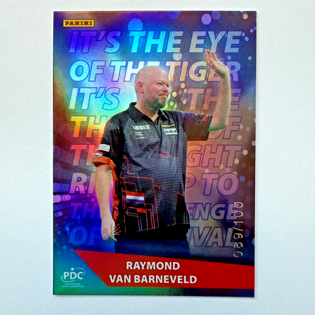 Panini PDC Premier League 2025 Van Barneveld Walk On /100 Darts Card