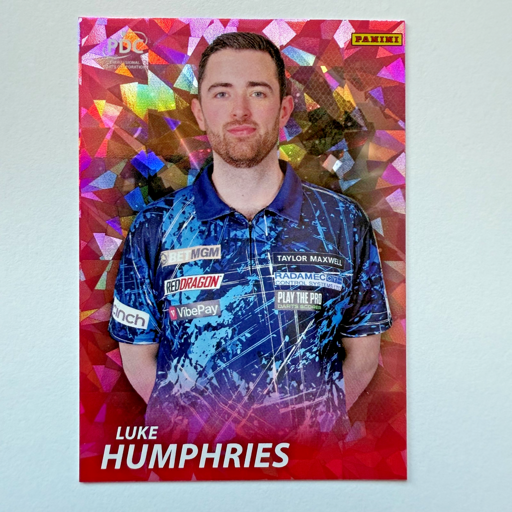 Panini PDC Premier League 2025 Luke Humphries Pink Cracked Ice Card