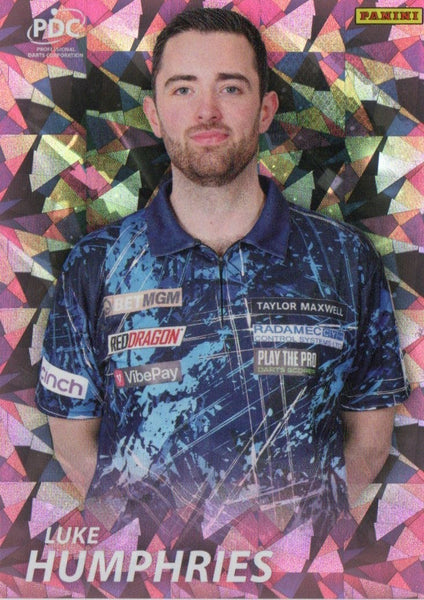 Panini PDC Premier League 2025 Luke Humphries Pink Cracked Ice Card