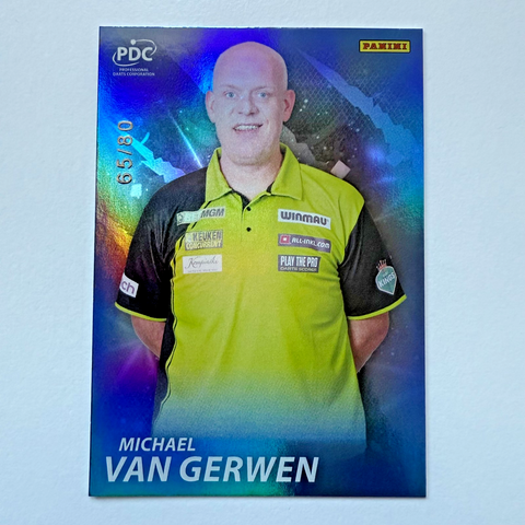 Panini PDC Premier League 2025 Van Gerwen Blue /80 Darts Card