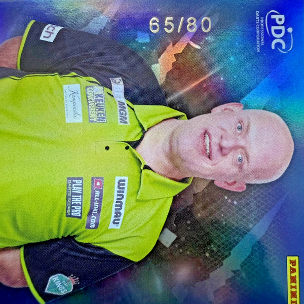 Panini PDC Premier League 2025 Van Gerwen Blue /80 Darts Card