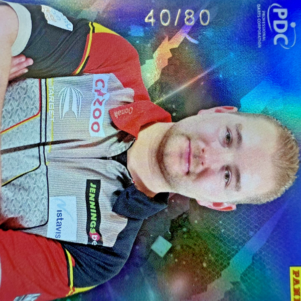 Panini PDC Premier League 2025 Dimitri Van Den Bergh Parallel /80 Darts Card