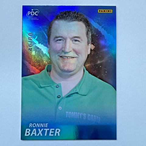 Panini PDC Premier League 2025 Ronnie Baxter Blue /80 Darts Card