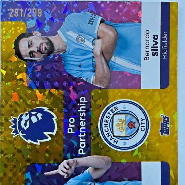 Topps Premier League 25/26 Foden Silva Pro Partnership Yellow /299 Card
