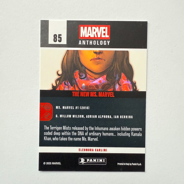 Panini Marvel Anthology The New Ms. Marvel Holo Card 85
