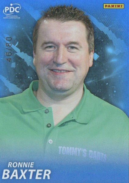 Panini PDC Premier League 2025 Ronnie Baxter Blue /80 Darts Card