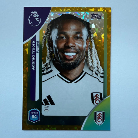 Topps Premier League 25/26 Adama Traore Gold /50 Bookstart Fulham Gold Card