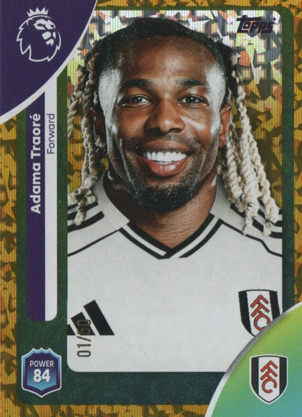 Topps Premier League 25/26 Adama Traore Gold /50 Bookstart Fulham Gold Card