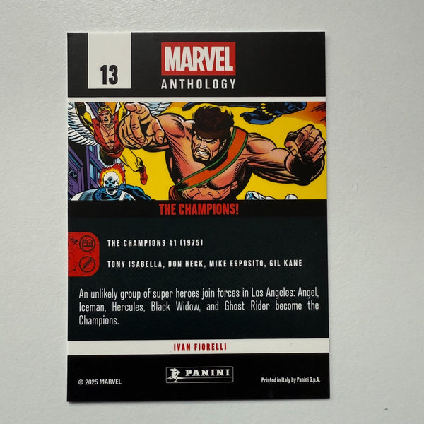 Panini Marvel Anthology The Champions Holo Card 13