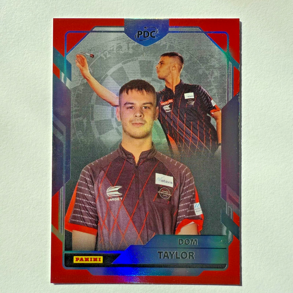 Panini 2026 PDC Dom Taylor Base Red Parallel /50 Darts World Championship Card