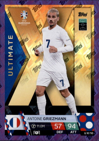 Match Attax Euro 2024 Antoine Griezmann Crystal Parallel Purple Ultimate Card