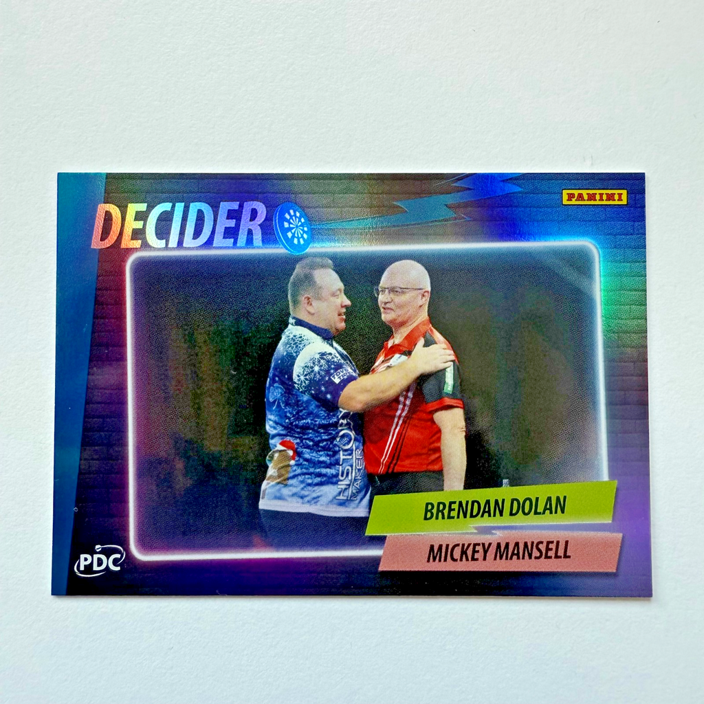 Panini 2026 PDC Dolan Mansell Decider /150 Darts World Championship Card