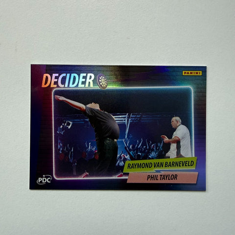 Panini PDC World Championship Darts 2026 Van Barneveld Taylor Decider /180