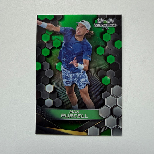Topps 2024 Graphite Tennis Max Purcell Green Parallel Refractor Card 28/75