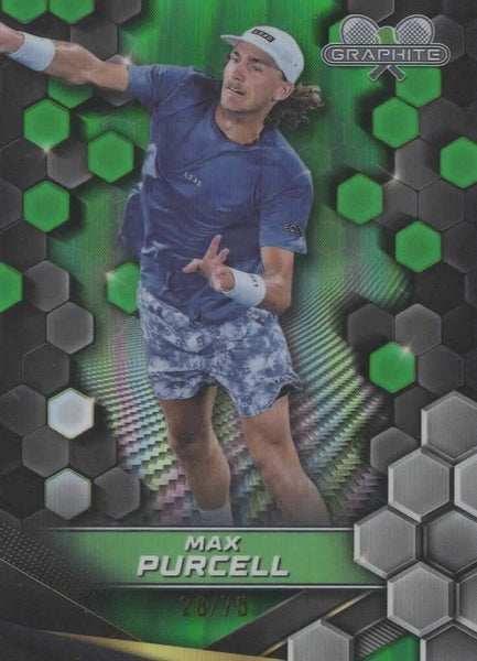 Topps 2024 Graphite Tennis Max Purcell Green Parallel Refractor Card 28/75