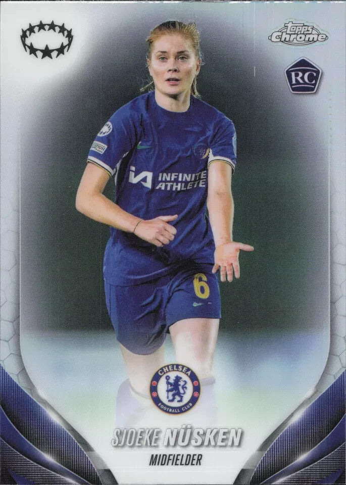 Topps Chrome Women’s UCL 2023/24 Sjoeke Nusken Chelsea RC Refractor #33