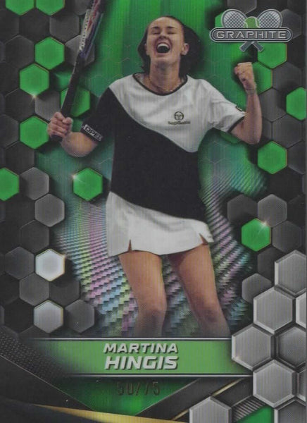 Topps 2024 Graphite Tennis Martina Hingis Green Parallel Chrome Card 50/75