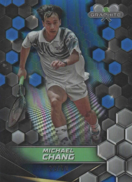 Topps Graphite 2024 Michael Chang Blue Parallel /50 Tennis Card