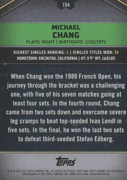 Topps Graphite 2024 Michael Chang Blue Parallel /50 Tennis Card
