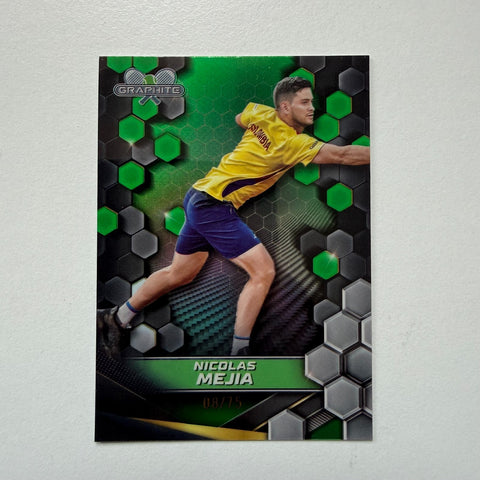 Topps 2024 Graphite Tennis Nicolas Mejia Green Parallel Chrome Card 8/75