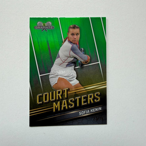 Topps 2024 Graphite Tennis Sofia Kenin Green Refractor Chrome Card /75